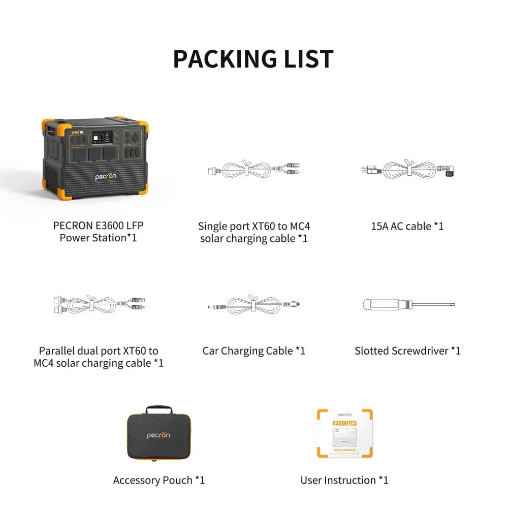 Pecron E3600LFP – tekniske data