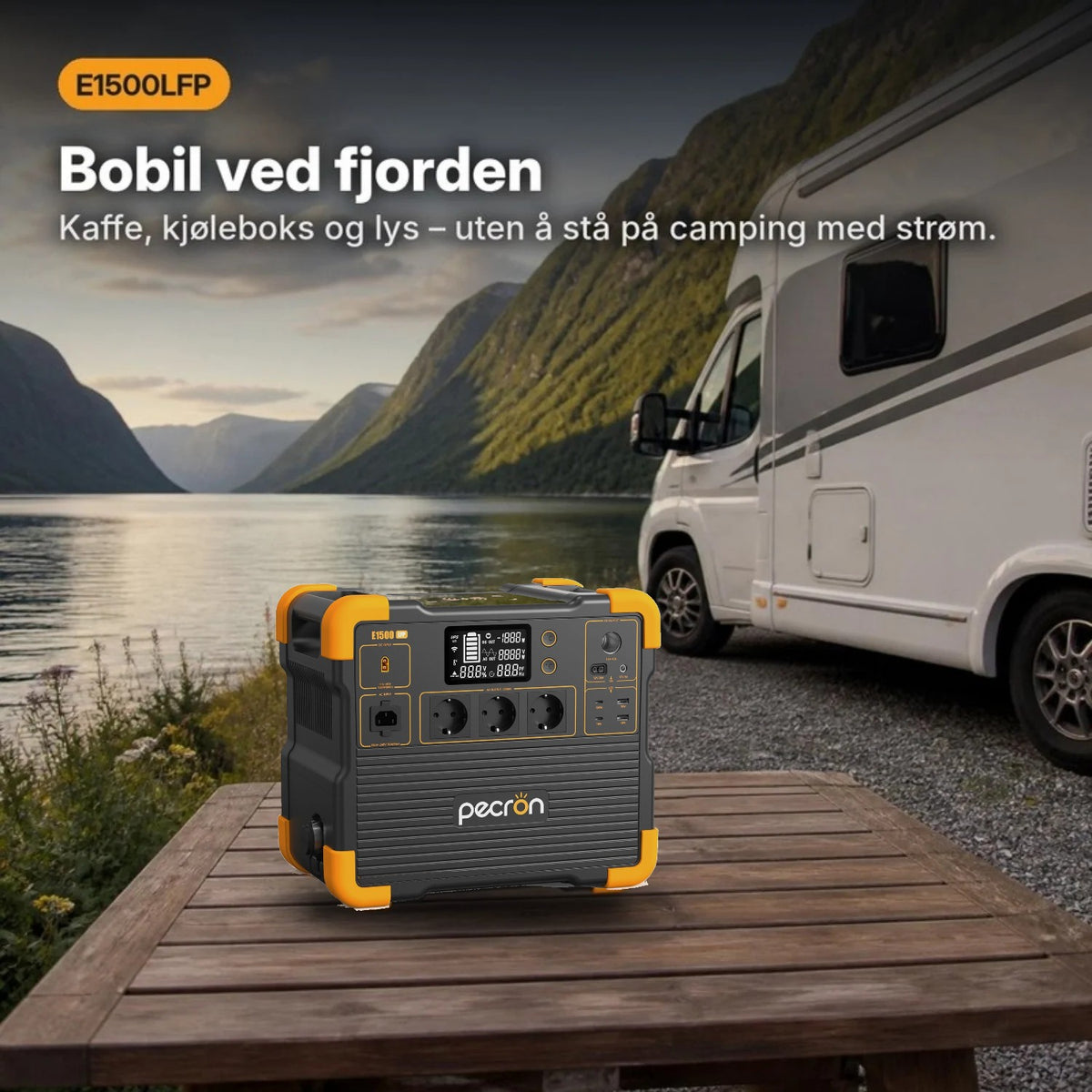 Pecron E1500LFP som strømkilde i bobil