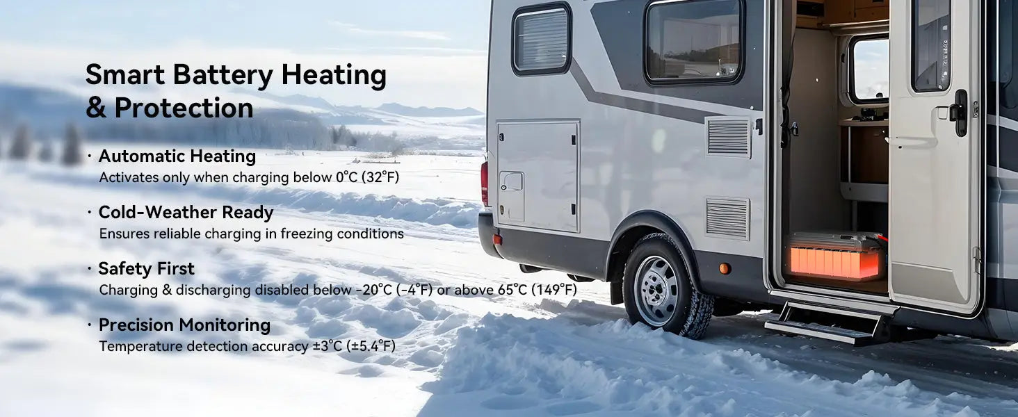 Pecron WB12200 – Kraftig 12v 200a LiFePO4-batteri med smartstyring IP65 og Victron-kompatibilitet