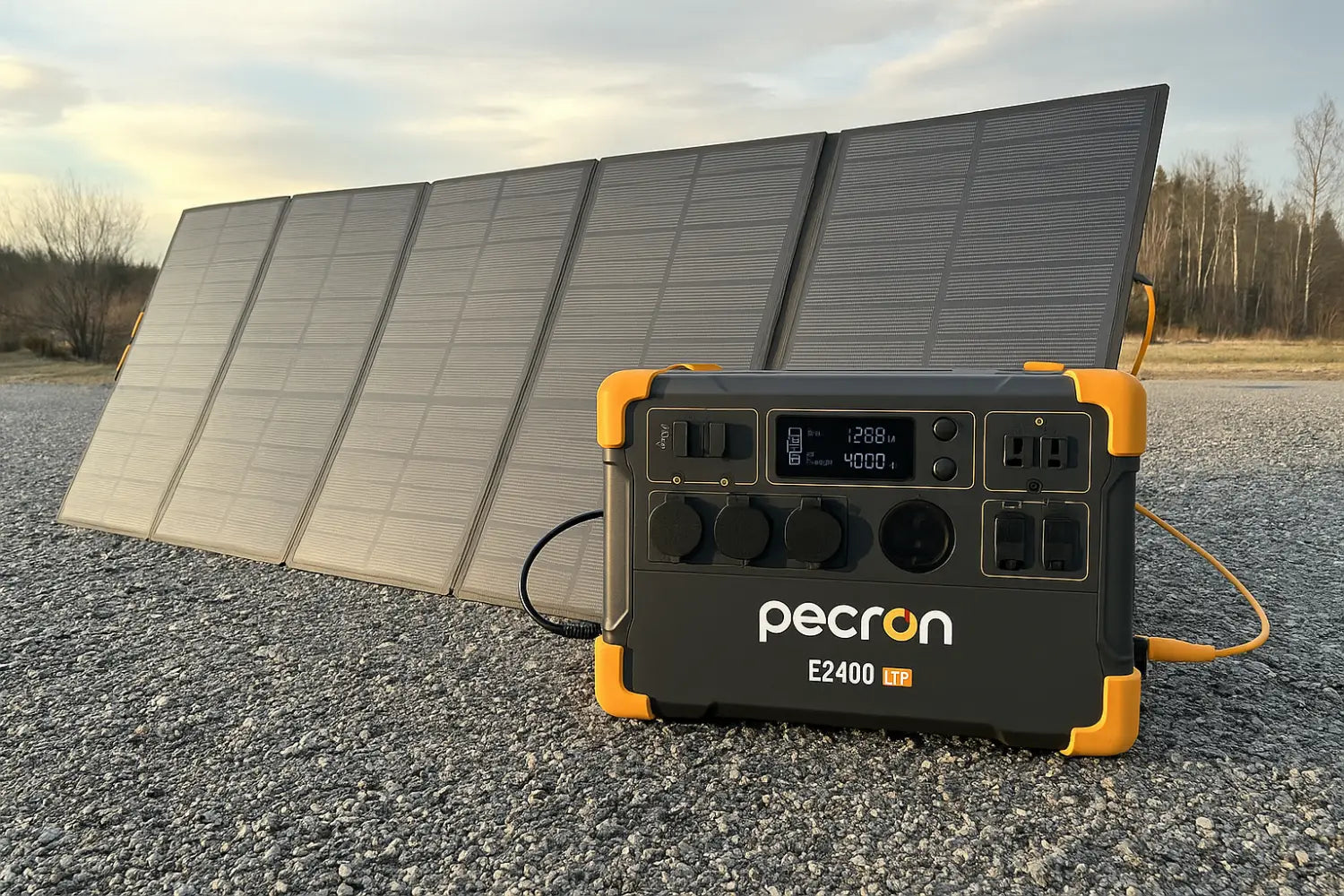 Pecron E2400LFP Solkongen - komplett med 6 x solcellepaneler