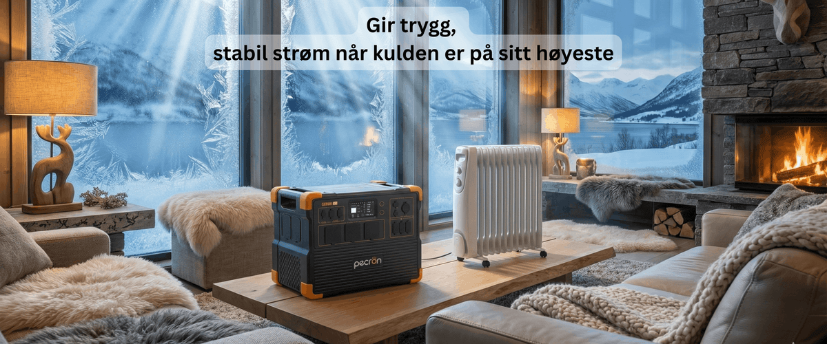 Pecron E3600LFP ved strømbrudd om vinteren
