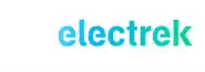Blå og grønn logo for Electrek, en teknologinyhetswebsted.
