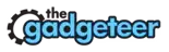 Blå og hvit logo for gadgeteer