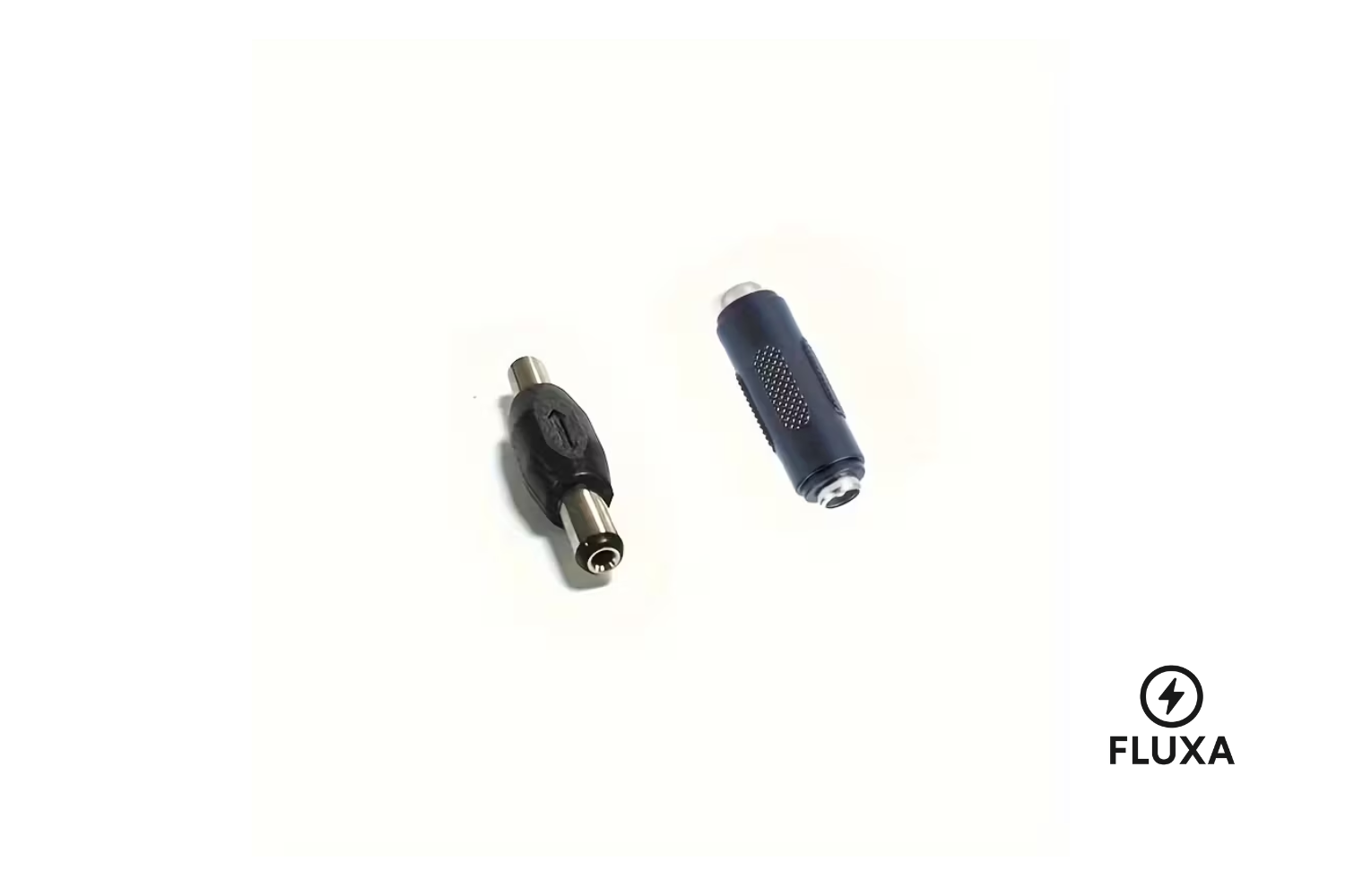 Fluxa DC-adapter 5.5*2.1 mm DC hann-til-hann-kontakt hann-til-hann-plugg DC-hun-til-hun-kontakt