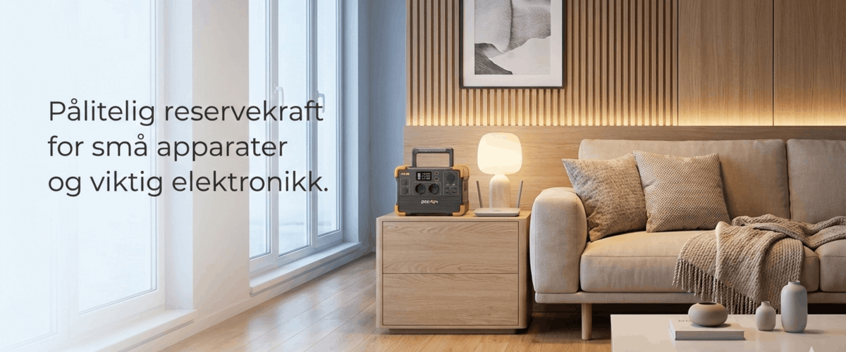 Pecron E600LFP hjemme i stua