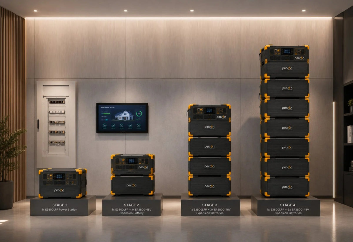 Pecron E3800 bygget ut trinn for trinn med EP3800 ekstrabatterier