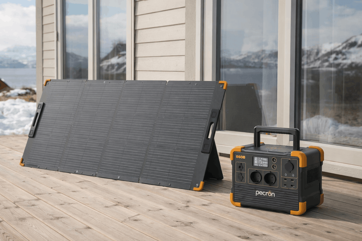 Pecron PV200 på terrassen hjemme